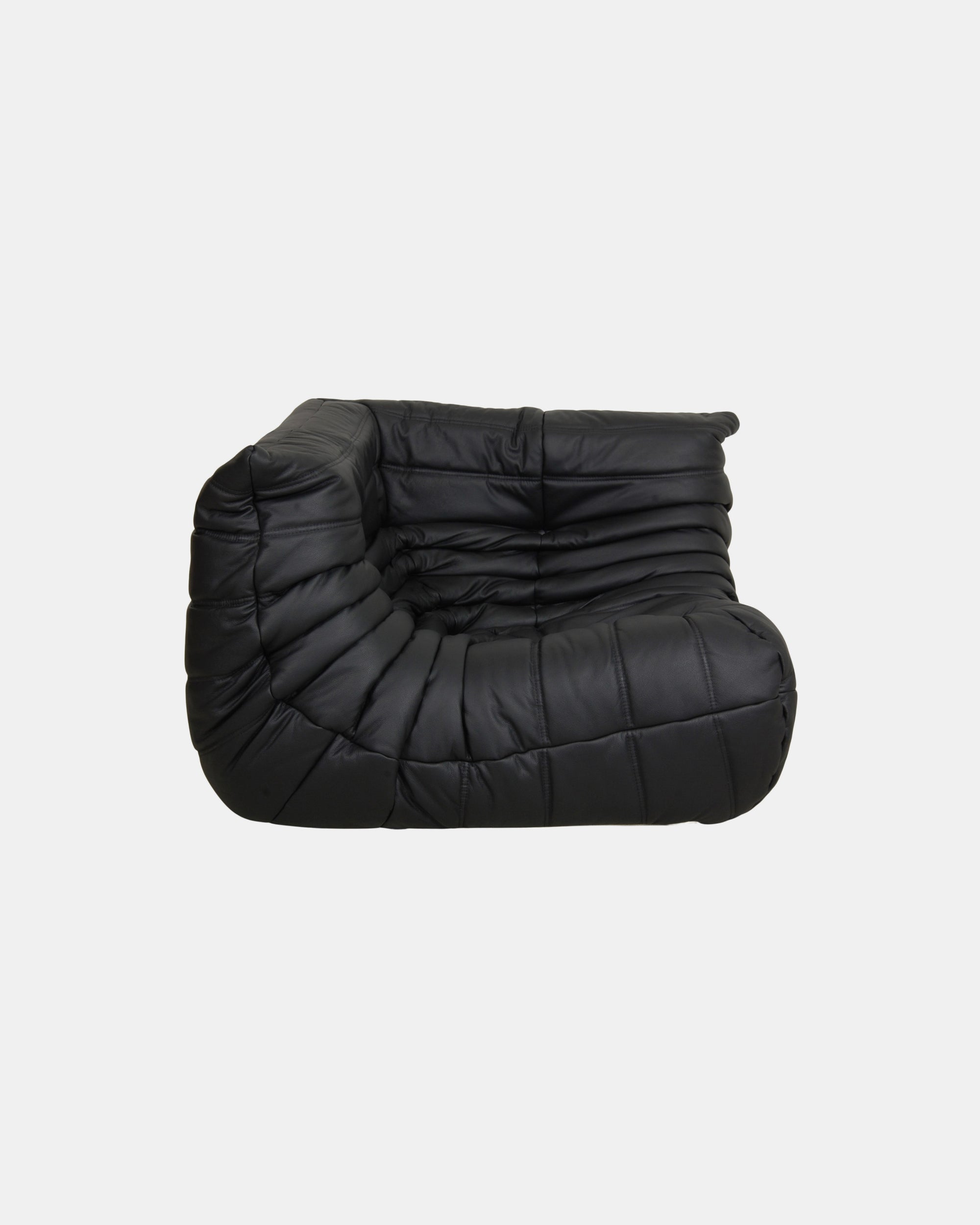 Togo Sofa - Corner Black Leather by Michel Ducaroy